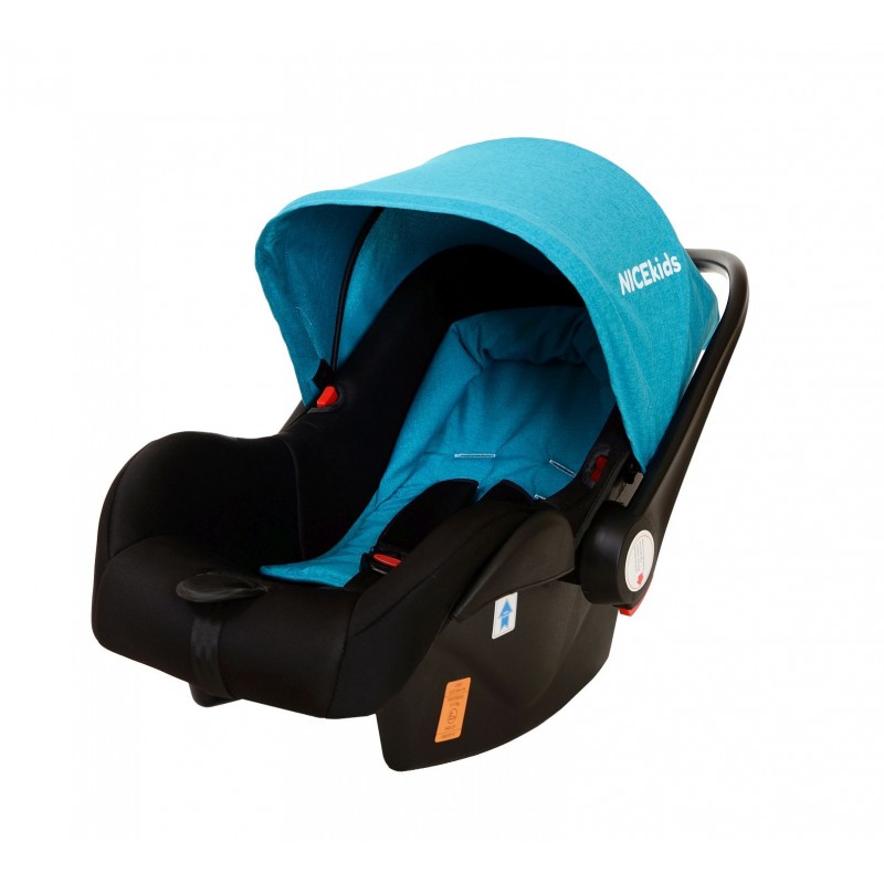 Wózek wielofunkcyjny NICEkids dla dzieci lekki 3w1 spacerówka + gondola seledynowo czarny