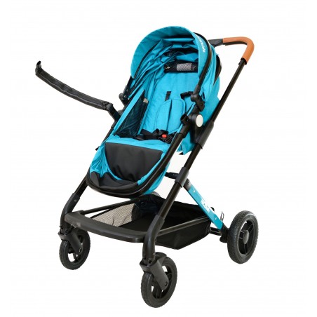 Wózek wielofunkcyjny NICEkids dla dzieci lekki 3w1 spacerówka + gondola seledynowo czarny