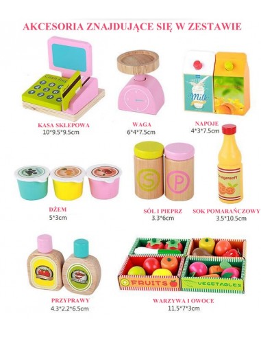 Drewniany sklep z akcesoriami