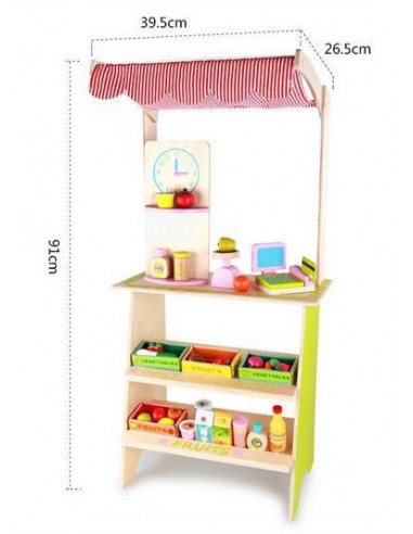 Drewniany sklep z akcesoriami