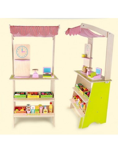 Drewniany sklep z akcesoriami