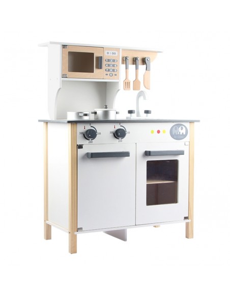 Duża Drewniana kuchnia z akcesoriami