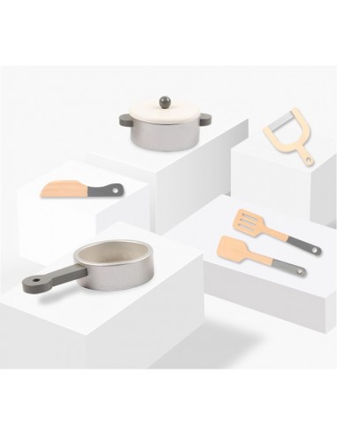 Duża Drewniana kuchnia z akcesoriami