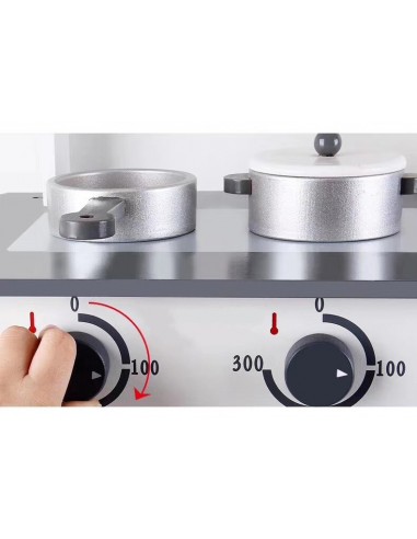 Duża Drewniana kuchnia z akcesoriami