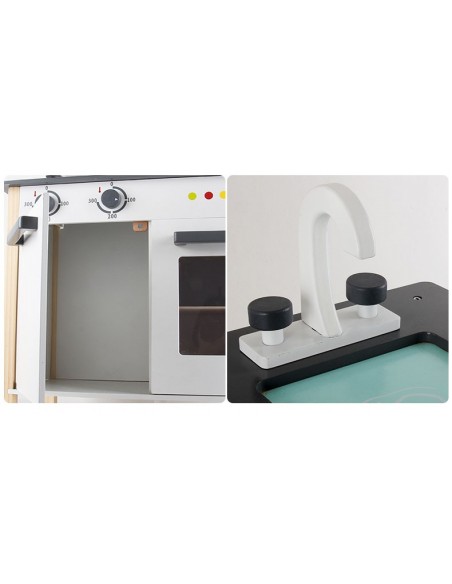 Duża Drewniana kuchnia z akcesoriami