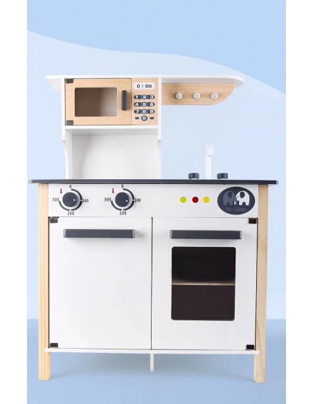 Duża Drewniana kuchnia z akcesoriami