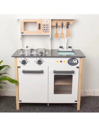 Duża Drewniana kuchnia z akcesoriami