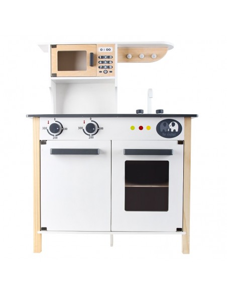 Duża Drewniana kuchnia z akcesoriami