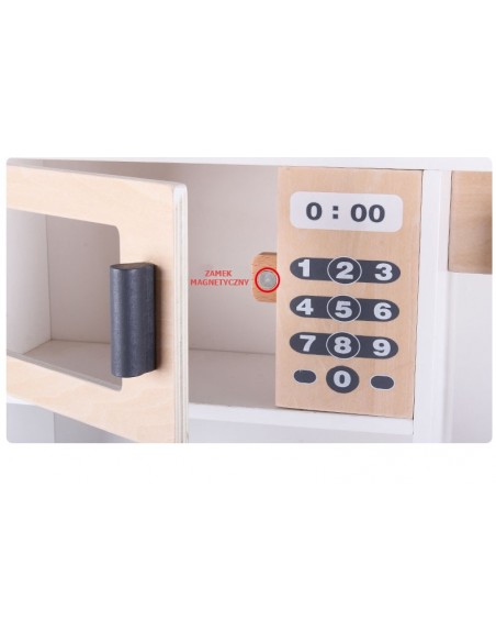 Duża Drewniana kuchnia z akcesoriami