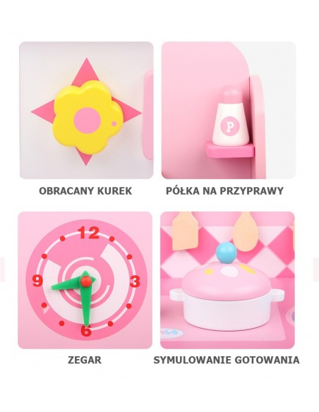 Drewniana toaletka kuchnia dla dziewczynki 2w1