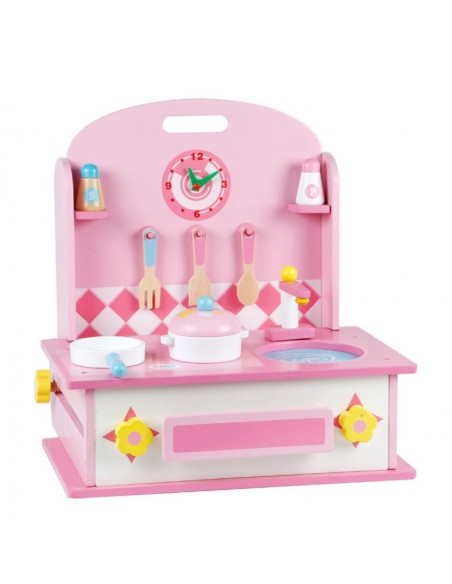 Drewniana toaletka kuchnia dla dziewczynki 2w1