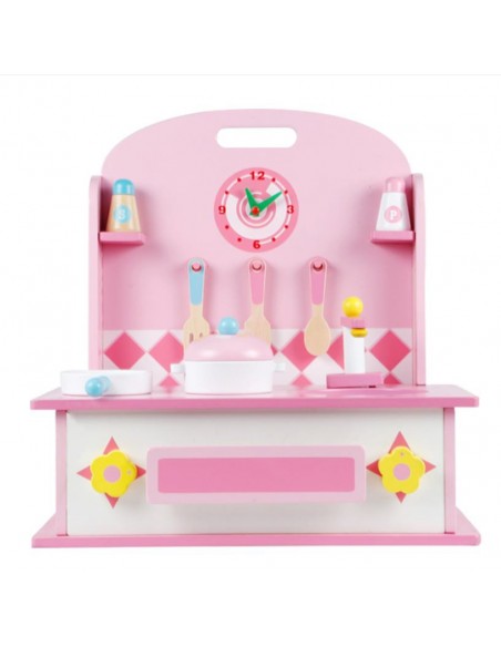 Drewniana toaletka kuchnia dla dziewczynki 2w1
