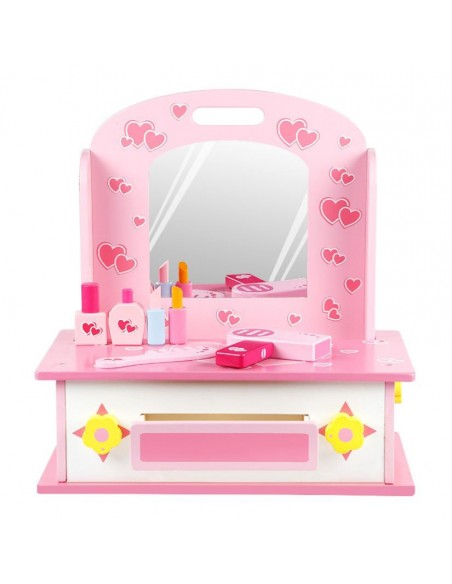 Drewniana toaletka kuchnia dla dziewczynki 2w1