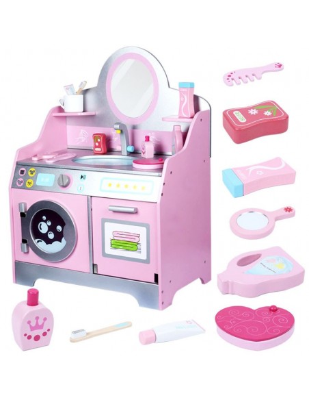 Drewniana toaletka łazienka dla dziewczynki 