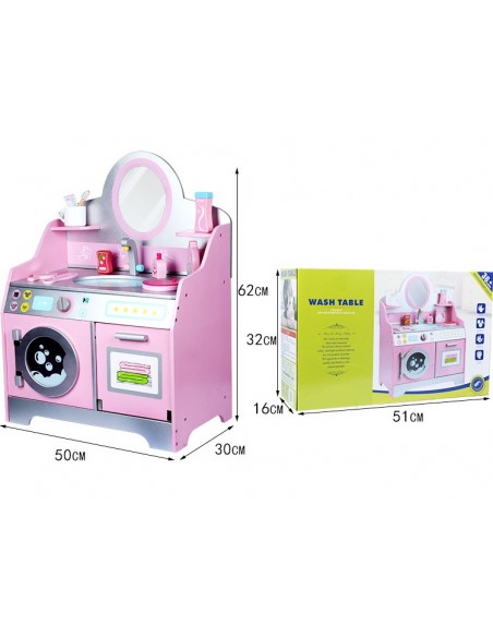 Drewniana toaletka łazienka dla dziewczynki 