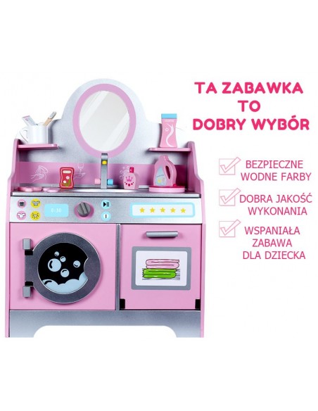 Drewniana toaletka łazienka dla dziewczynki 