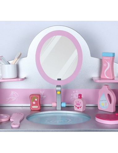 Drewniana toaletka łazienka dla dziewczynki 