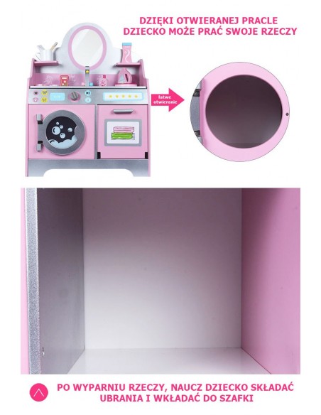 Drewniana toaletka łazienka dla dziewczynki 