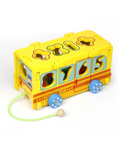 Autobus sorter z cyferkami puzzle