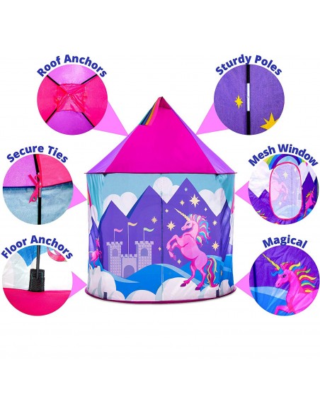 Namiot dla dzieci pałac różowy jednorożec