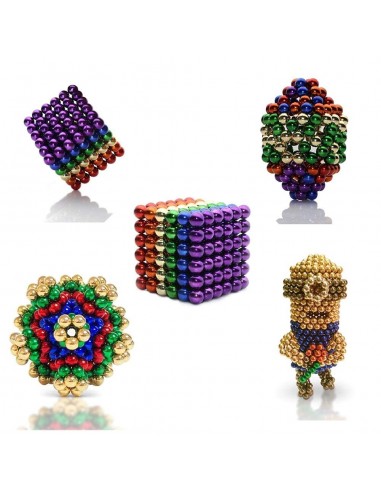 Kolorowe kulki klocki magnetyczne 216 szt 5mm