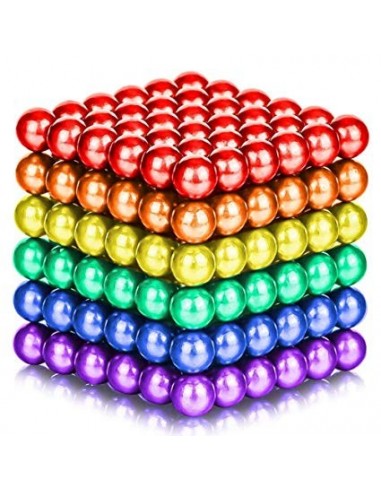 Kolorowe kulki klocki magnetyczne 216 szt 5mm
