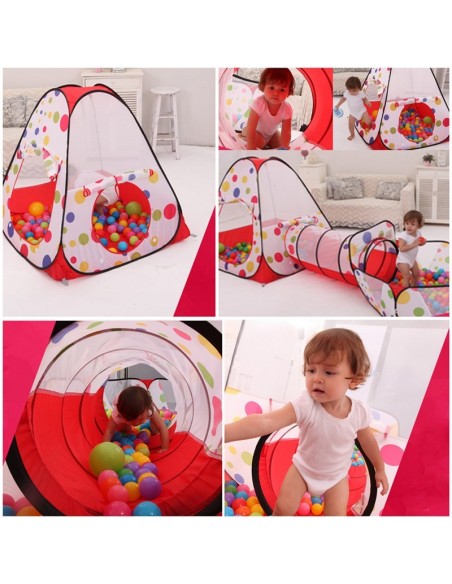 Namiot dla dzieci 3w1 z tunelem 