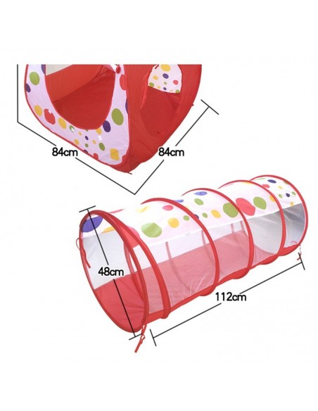 Namiot dla dzieci 3w1 z tunelem 