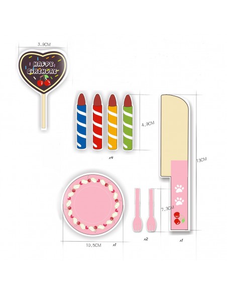 Drewniany tort urodzinowy z melodią happy birthday