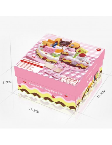 Drewniany tort urodzinowy z melodią happy birthday