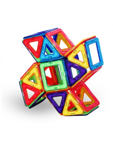 Klocki magnetyczne 3D konstrukcyjne zestaw 59 elementów