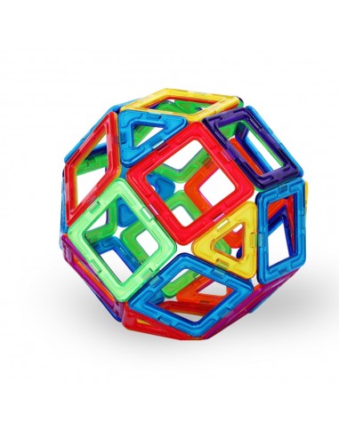 Klocki magnetyczne 3D konstrukcyjne zestaw 59 elementów
