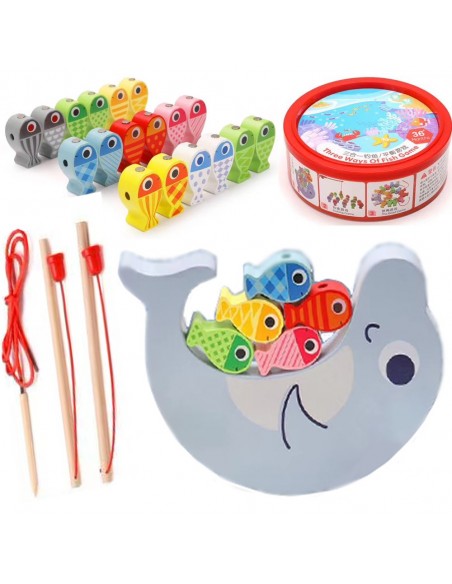 Wędkarstwo rybki do łowienia z magnesami korale balansujący delfin