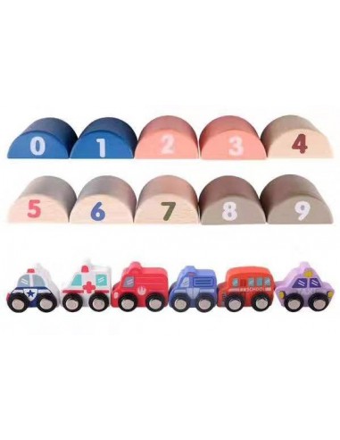 Klocki drewniane miasto 115 szt. w wiaderku 