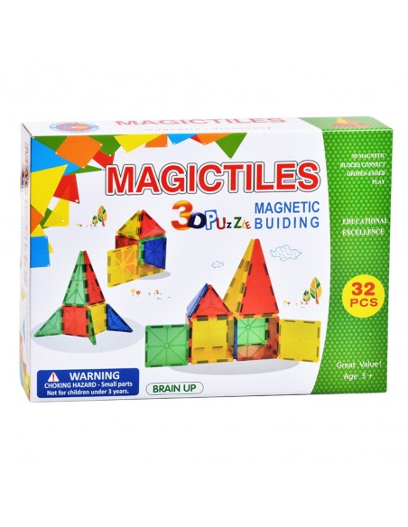 Klocki magnetyczne crystal 3D 32 elementy