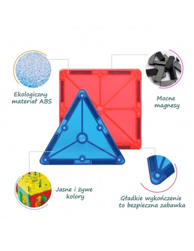 Klocki magnetyczne crystal 3D 32 elementy