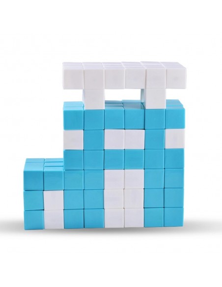 Klocki magnetyczne sześcienne 60 sztuk sandy beach