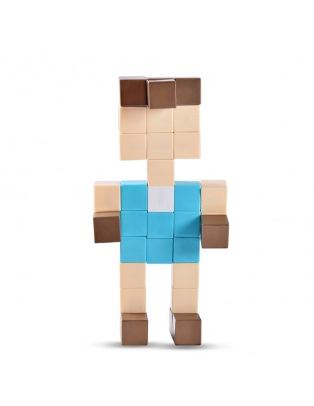 Klocki magnetyczne sześcienne 60 sztuk sandy beach