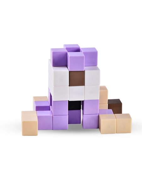 Klocki magnetyczne sześcienne 60 sztuk sandy beach