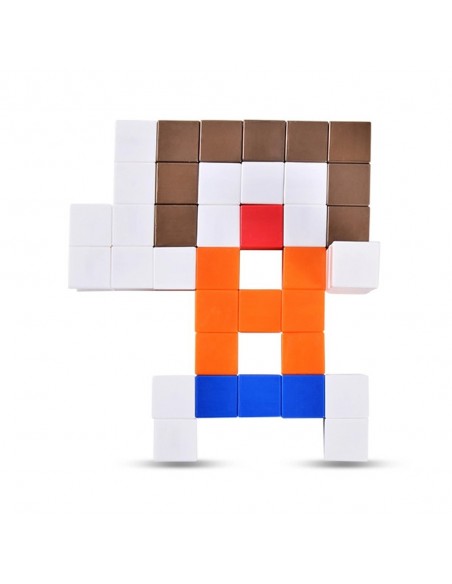 Klocki magnetyczne sześcienne 60 sztuk sandy beach