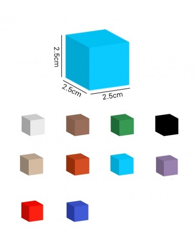 Klocki magnetyczne sześcienne 100 sztuk ocean