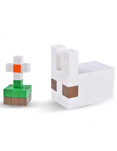 Klocki magnetyczne sześcienne 100 sztuk ocean