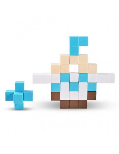 Klocki magnetyczne sześcienne 100 sztuk ocean