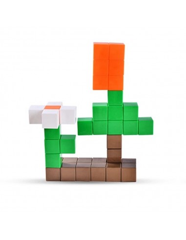 Klocki magnetyczne sześcienne 100 sztuk ocean