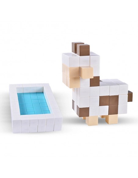 Klocki magnetyczne sześcienne 100 sztuk ocean