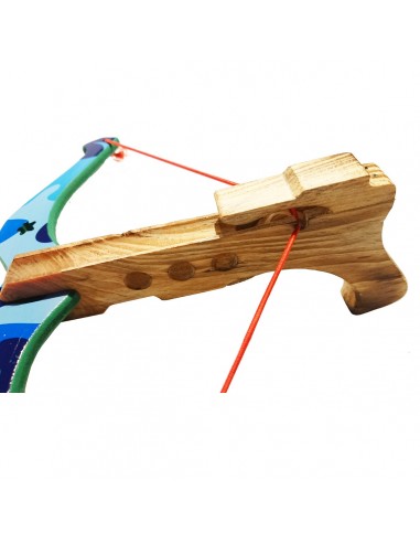 Kusza drewniana ze strzałkami niebieska