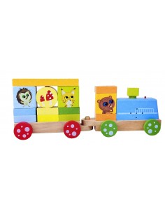 Drewniany pociąg z dźwiękiem Gang Słodziaków 2