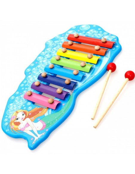 Kolorowe cymbałki 8-tonowe syrenka