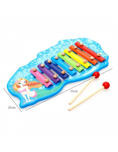 Kolorowe cymbałki 8-tonowe syrenka