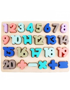 Pastelowa układanka cyfry